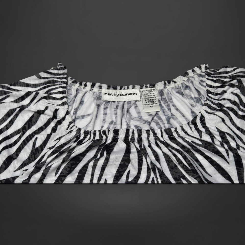 Cathy Daniels Zebra Print Blouse - Picture 5 of 5